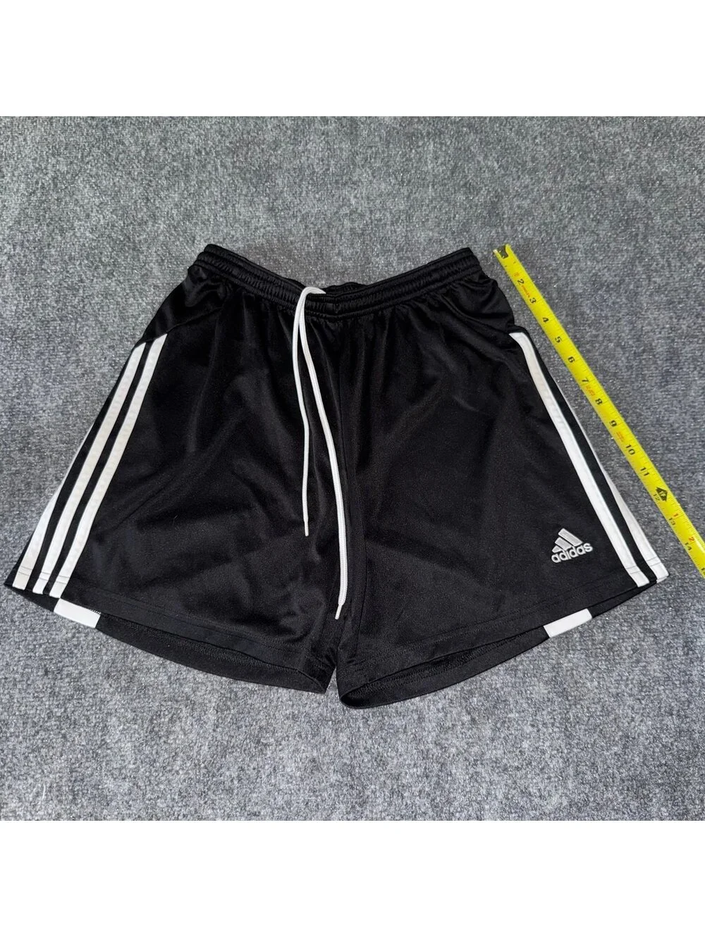 Adidas Black Athletic Soccer Shorts Mens MD Vtg y2k 90s Rare